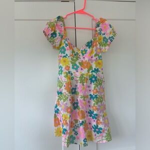 Show me your MuMu mini dress with puff sleeves NWT